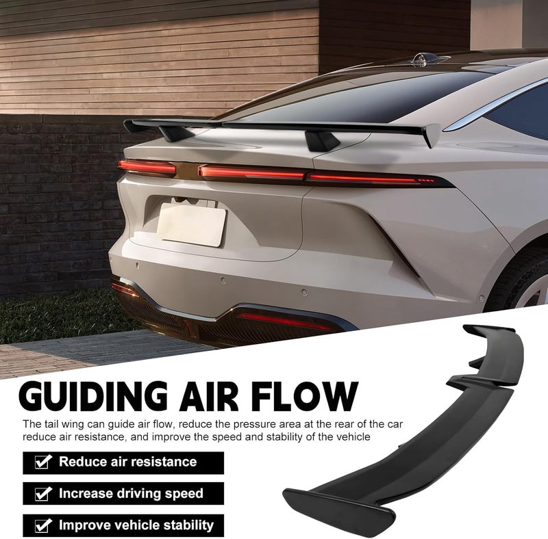 JMTBNO MTBNO Black 54 Inch PRO Style Rear Spoiler, Universal Car Rear Trunk Spoiler Wing Spoiler Compatible with Mazda Miata RX-7 Chevy Corvette Camaro Nissan Lexus Toyota Honda Civic Ford Mustang Scion - Image 3